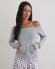 Image of Airazo Bardot Sweater in Grey Marl