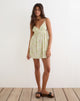 Image of Amibeth Mini Dress in Blooming Lily Green