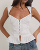 Image of Arata Top in Poplin White