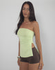 Image of Aravie Ruched Bandeau Top in Pistachio