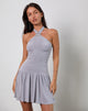 Image of Belasar Mini Dress in Cupro Lilac Grey