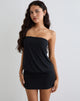Image of Belia Cinched Waist Mini Dress in Black