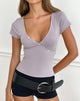 Image of Caliza Top in Lilac Grey Eco Lyocell