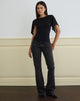Image of Cirata Top in Rayon Jersey Chiffon Black