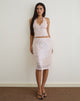 Image of Kavivi Midi Skirt in Sequin Baby Pink