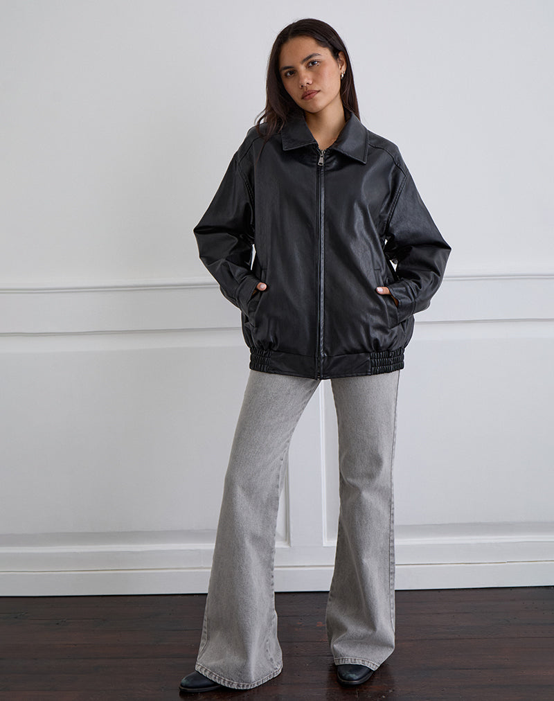 Image of Cavita Jacket in PU Black