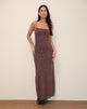 Image of Darsih Maxi Dress in Rar Leopard Flock Chocolate