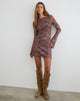 Image of Dasa Mini Dress in Oversize Snake Skin