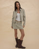 Image of Denim Cinch Jacket in Oat