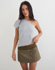 Image of Desau Mini Skirt in Twill Khaki