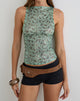 Image of Dudley Vest Top in Paisley Sequin Teal