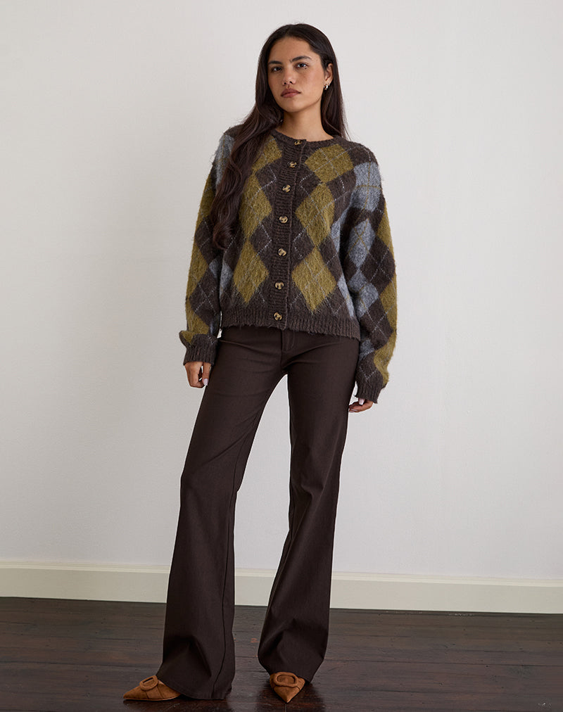 Image of Falita Trouser in Tailoring Dark Brown