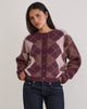 Image of Eliana Cardigan in Knit Argyle Pink