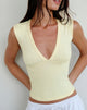 Image of Emberly Plunge Top in Lemon