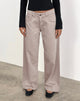 Image of Low Rise Roomy Jeans in Pebble