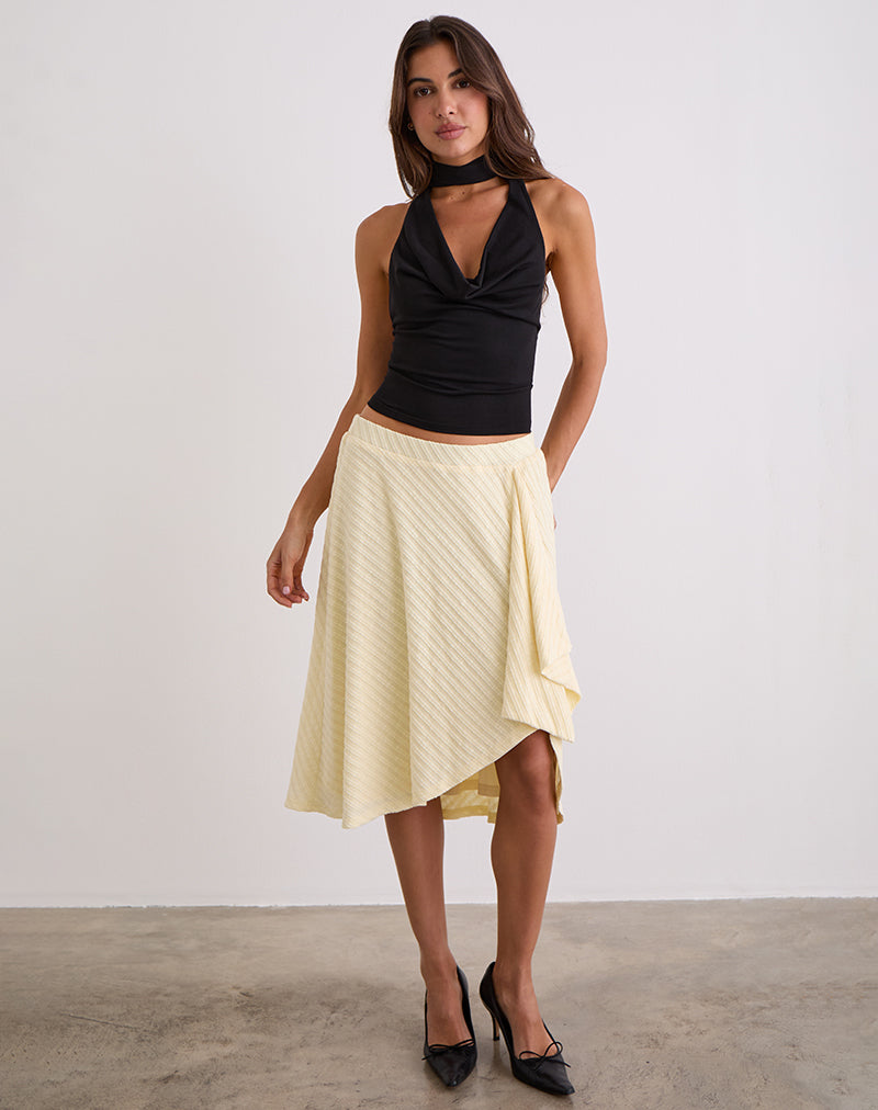 Image Esmeray Midi Skirt in Knit Buttercream