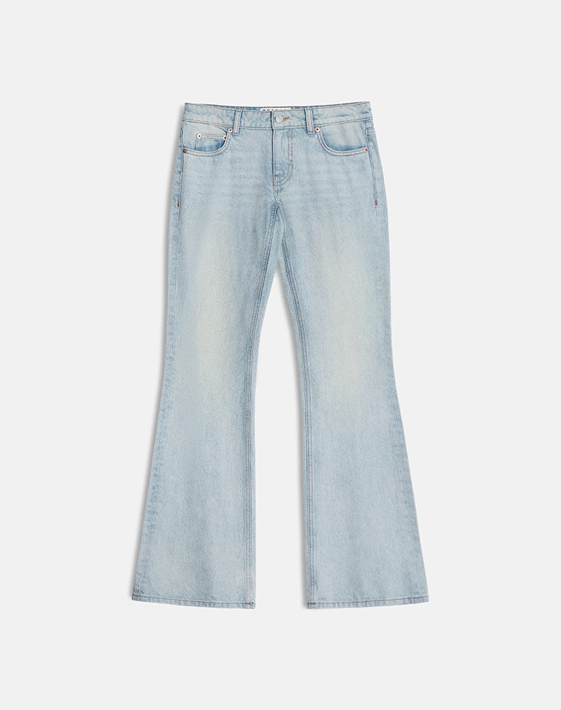 Image of Extra Low Rise Flare in Breeze Blue Wash