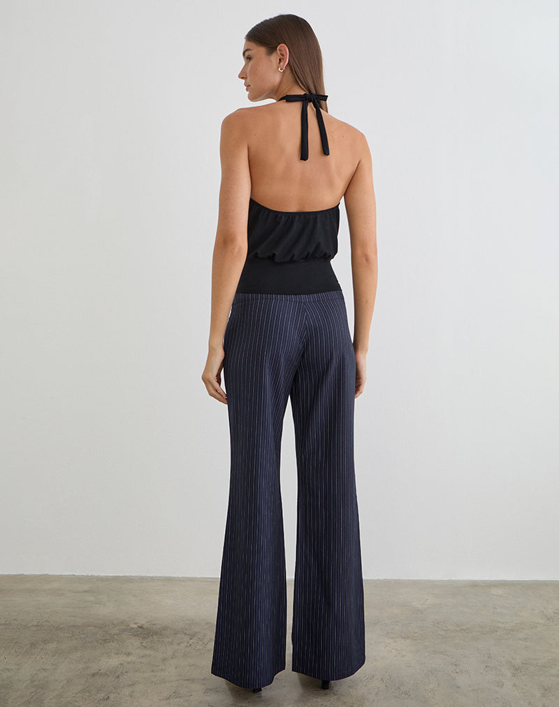 Image of Falita Trouser in Tailoring Navy Stripe