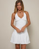 Image of Felicia Halterneck Mini Dress in Crochet White