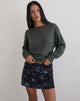 Image of Grisha Long Sleeve Knit Top in Grey Smokey Green