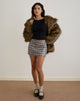 Image of Guizio Mini Skirt in Sequin Vintage Check Brown