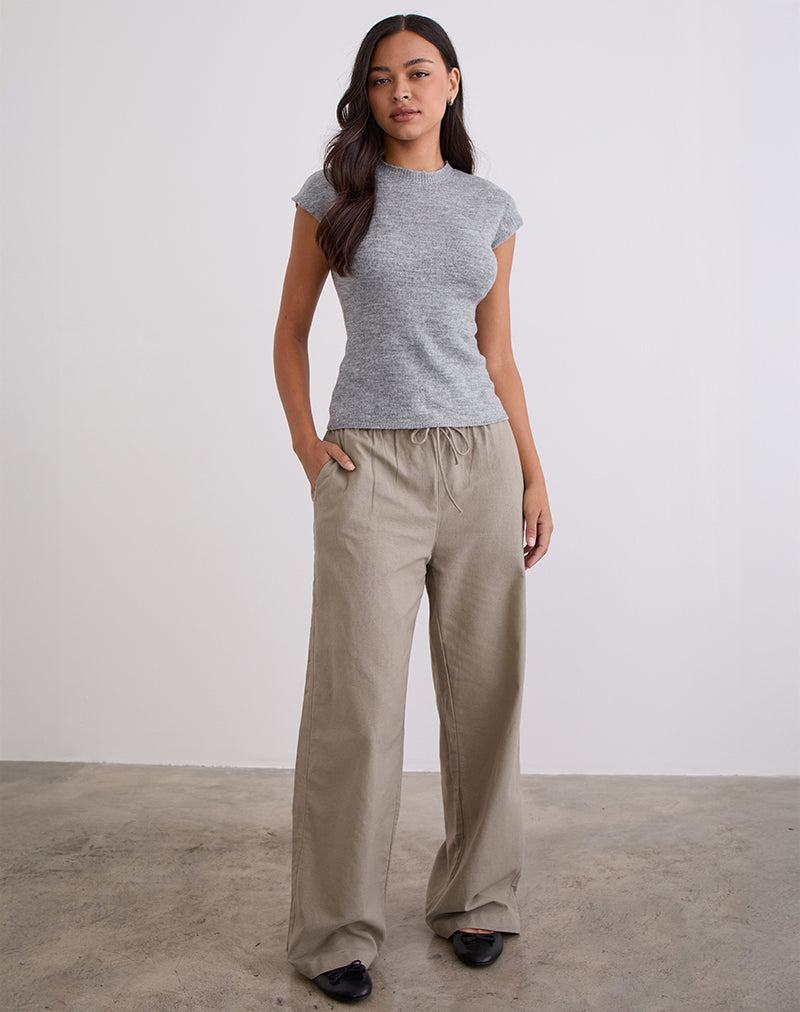 Image of Wasic Wide Leg Trouser in Biscotti