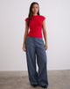 Image of Hanuva Top in Knit Red