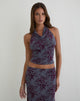 Image of Hineba Top in Fine Leaf Flock Smoke Grey