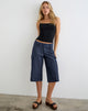 Image of Bensen Capri Trouser in Chambray Denim Blue