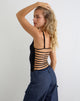 Image of Inaja Cut Out Cami Top in Jersey Black