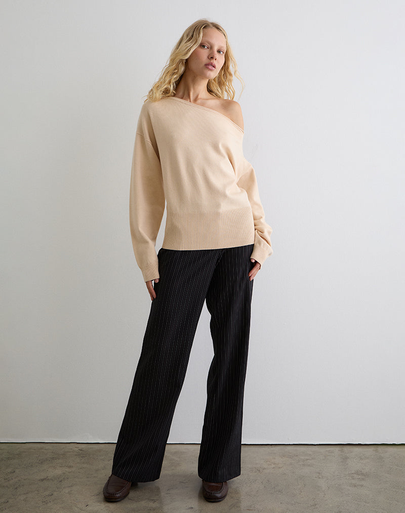 Image of Jalira Asymmetric Jumper in Cream