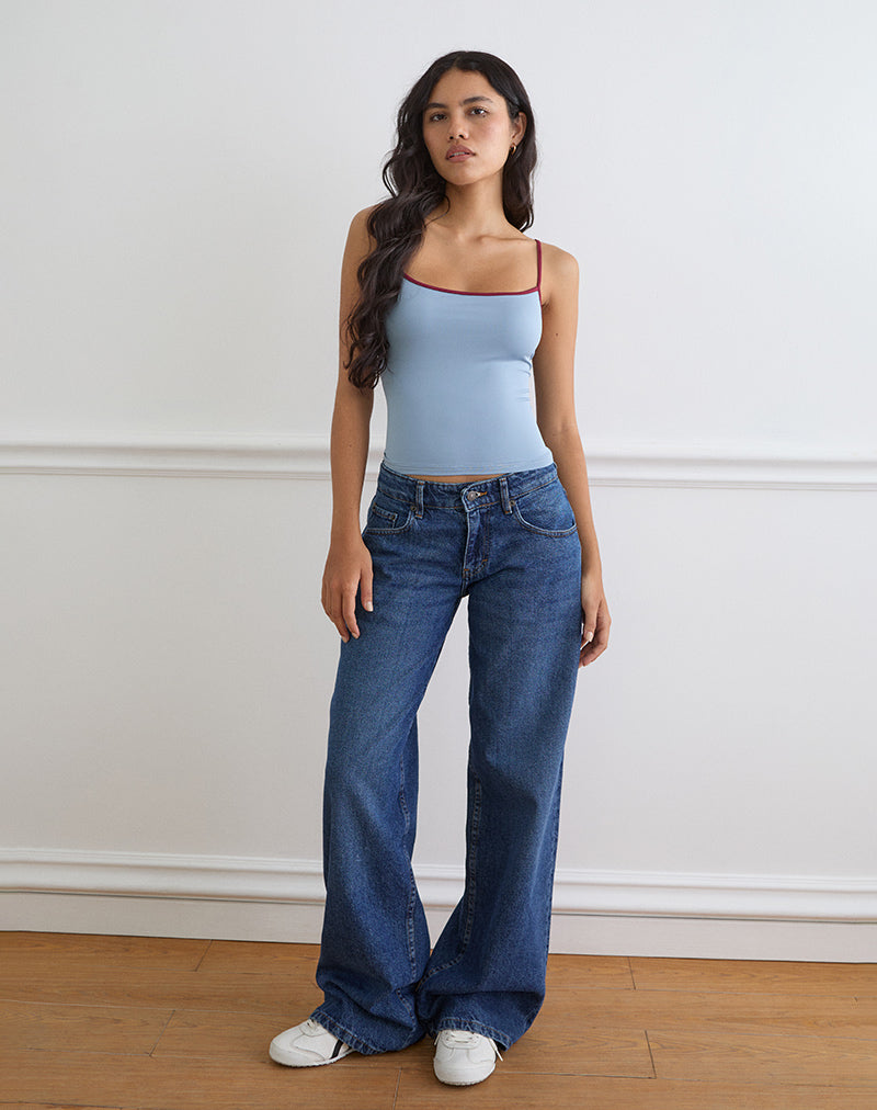 Image of Jasila Vest Top in Blue