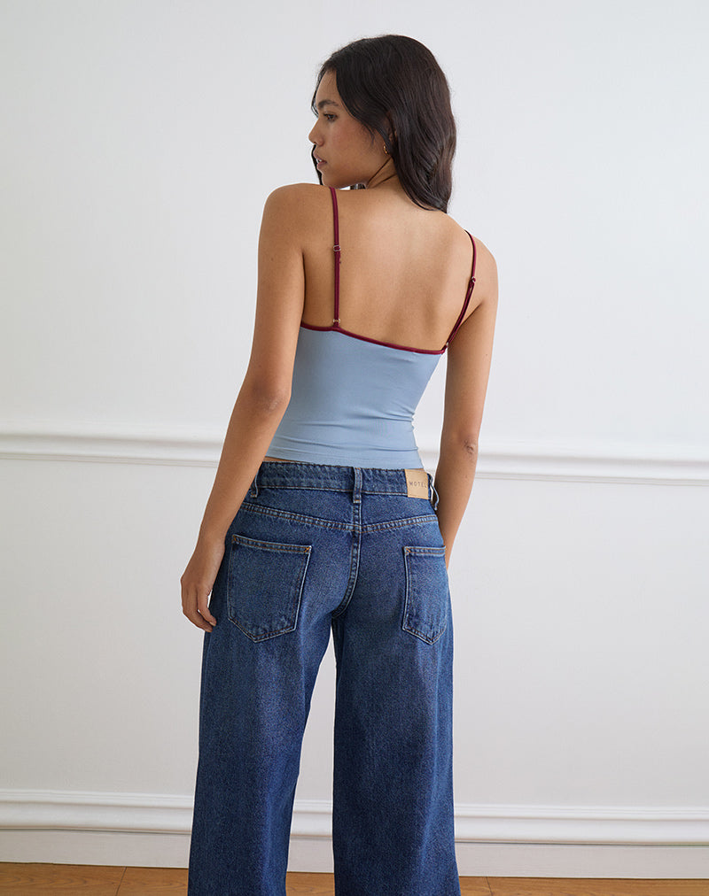 Image of Jasila Vest Top in Blue