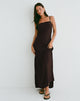Image of Jenesis Maxi Dress in Crinkle Bitter Chocolate