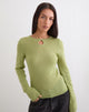 Image of Jenya Long Sleeve Top in Knit Sage