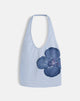 Image of Jules Top in Stripe Floral Baby Blue