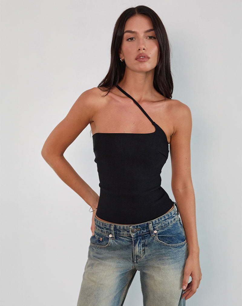 Image of Kacya Asymmetric Top in Black