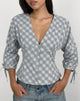 Image of Kadeka Shirt in Poplin Oblique Check Grey