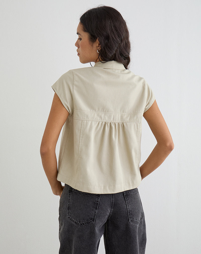 Image of Kaelus Shirt in Cotton Twill Latte