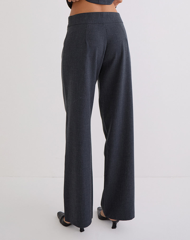 Image of Arisyo Wide Leg Trouser in Tailoring Grey Blue