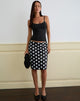 Image of Kavivi Midi Skirt in Polka Sequin Monochrome