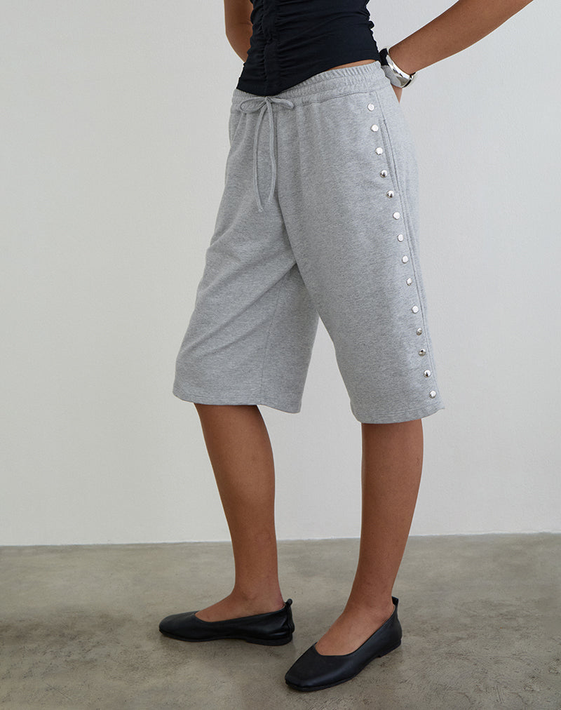 Image of Kether Basketball Studded Short in Grey Marl