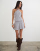 Image of Kureha Mini Dress with Eyelets in Rayon Jersey Lilac Grey