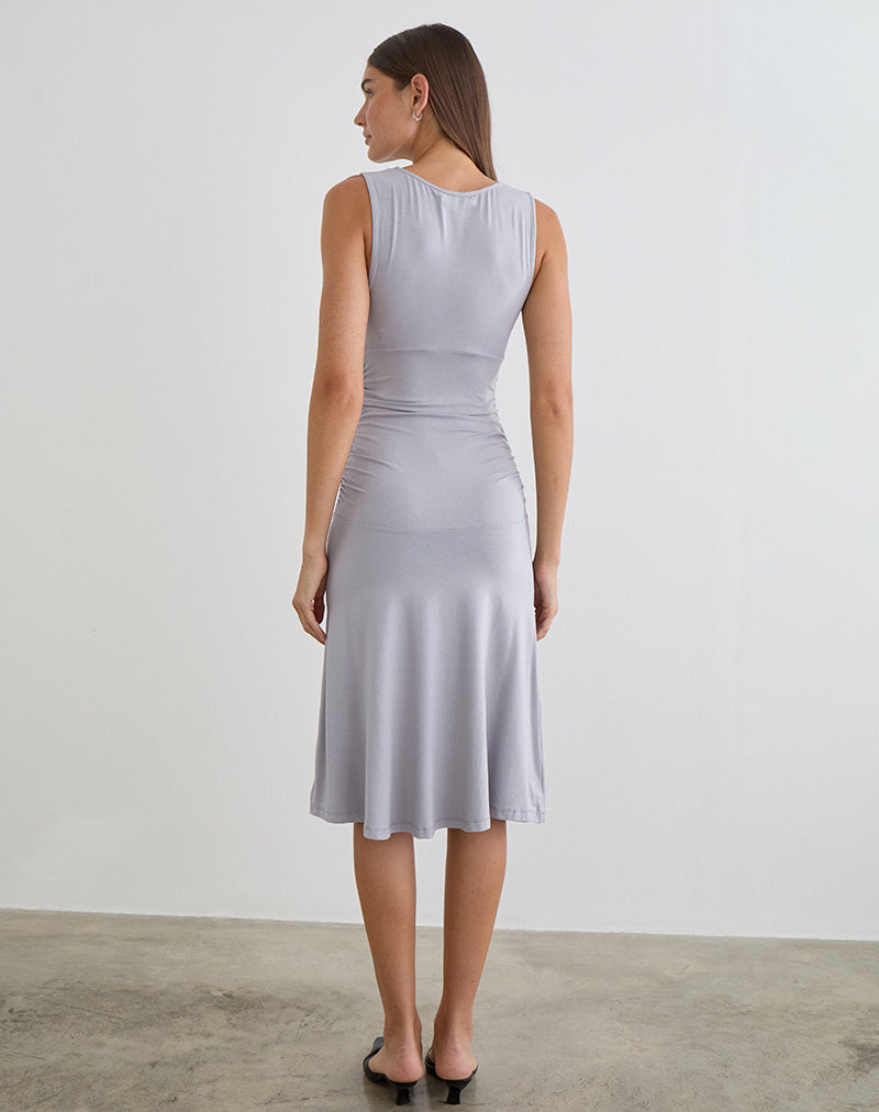 Image of Laluma Midi Dress in Lilac Grey