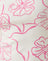 White with Pink Hibiscus Doodle Print