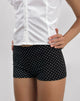 Image of Eunia Short in Micro Polka Black