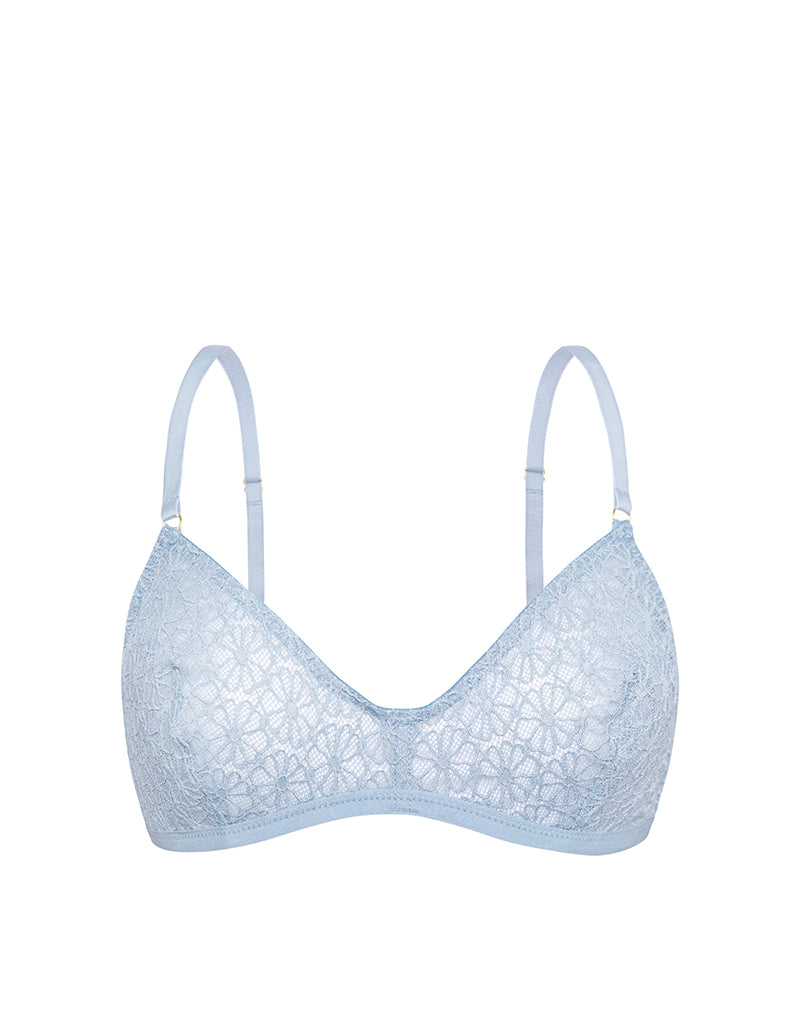 Image of Lindap Bra in Floral Lace Blue