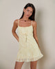Image of Liuka Mini Dress in Smudge Floral Sand
