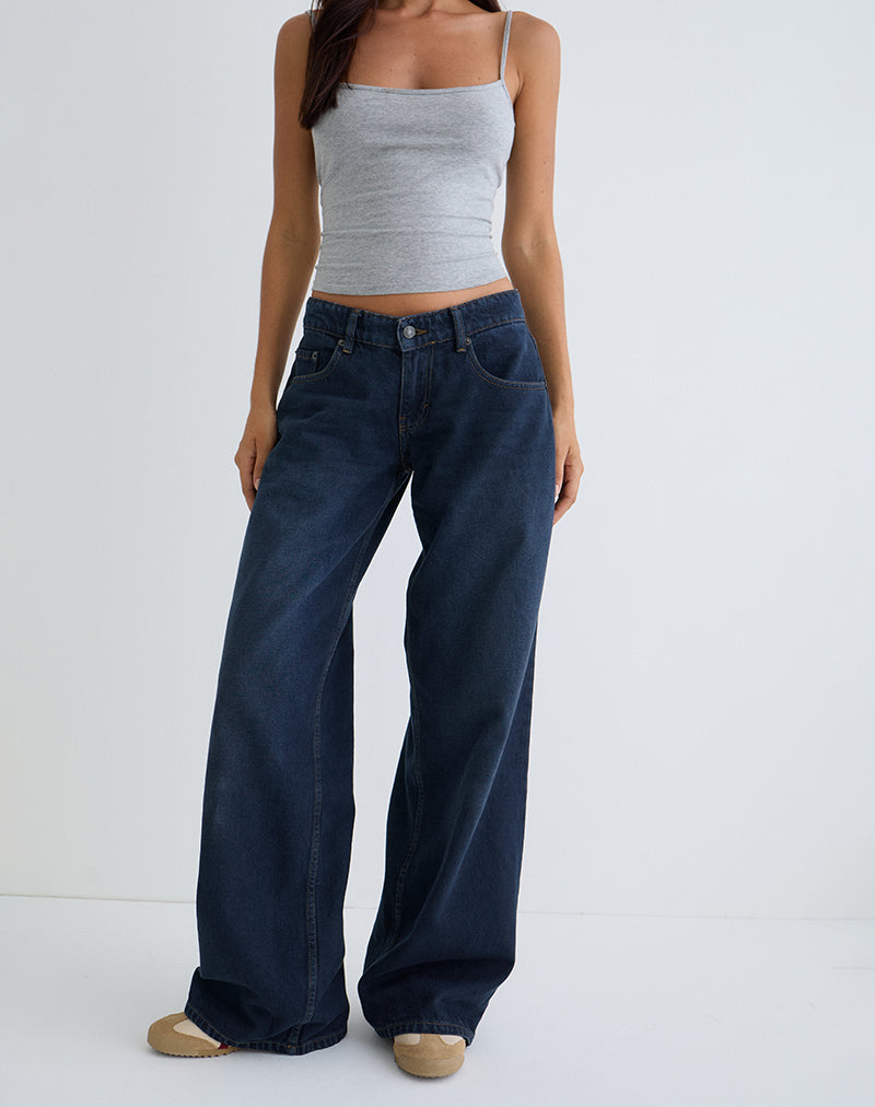 Image of Low Rise Roomy Jeans in Smokey Blue