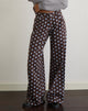 Image of Low Rise Roomy Trouser in Mono Polka Brown